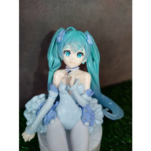 Фигурка Цветочная фея 15 см Хацуне Мика волосы (Hatsune Miku - Flower Fairy Nemophila Noodle Stopper) аппликация бусинами цветочная фея