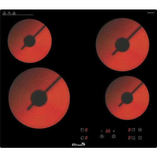 Варочная панель электрическая ELTRONIC 88-06 4 конфорки черная 1254500₽