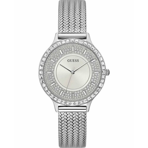 часы наручные guess reloj синий Наручные часы GUESS Dress Steel GW0402L1, серебряный