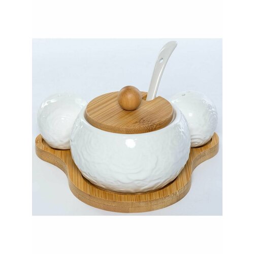 Набор сахарница солонка перечница фарфор 4139₽