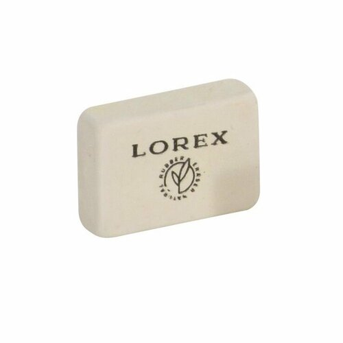 lorex rare ластик серия align memphic Ластик Lorex Eco Green Nature, каучук, 26х19х8мм, белый, S, прямоугольный
