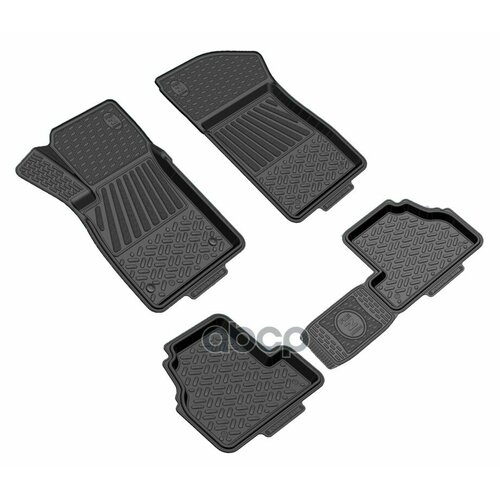 1012050100_Коврик Салонный Резиновый (Черный) Для Chevrolet Tracker (15-19) (Борт 4См) Rezkon арт. 1012050100