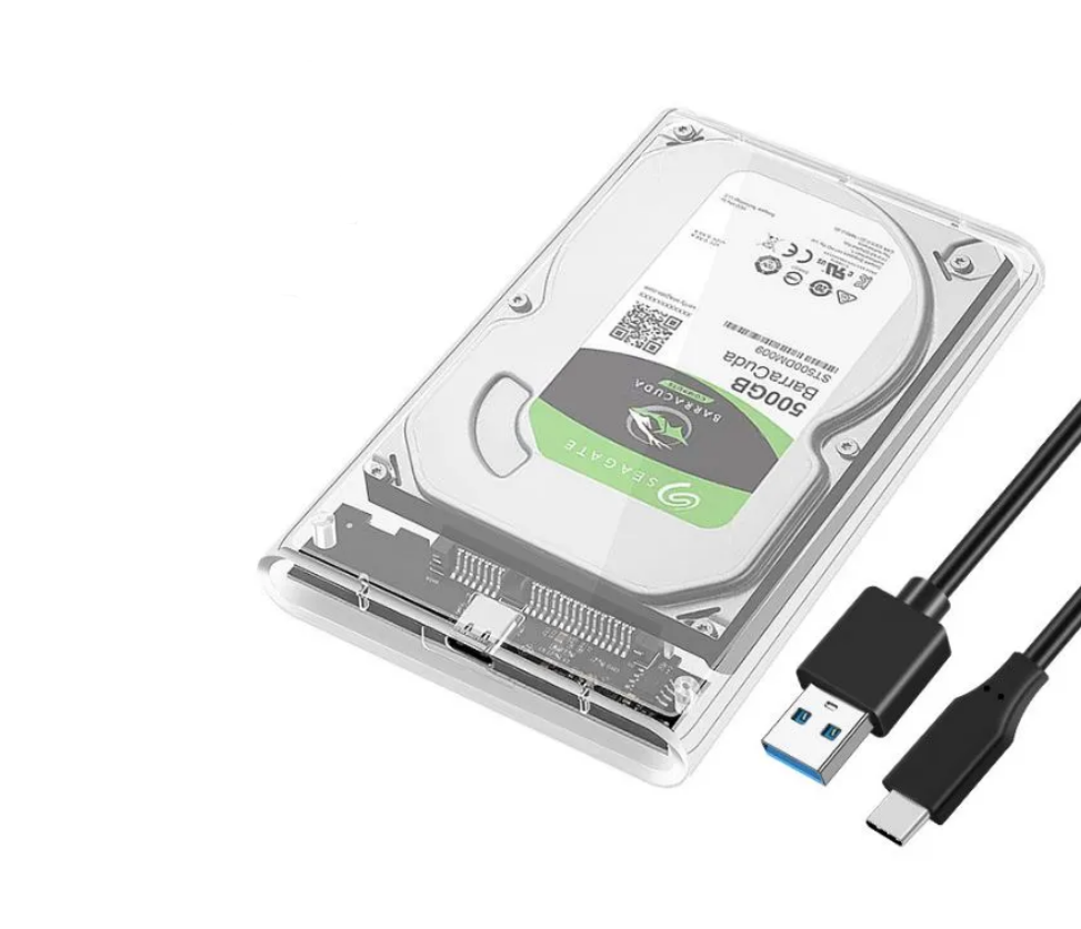 Корпус (бокс) для жесткого диска от ноутбука 2.5" SATA HDD/SSD, USB 3/3.1