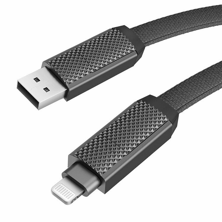 EnergEA Кабель Bazic AluCable 4-in-1 (In USB-A/C, Out USB-C/Lightning) 60W Black 1.0m — фото 1