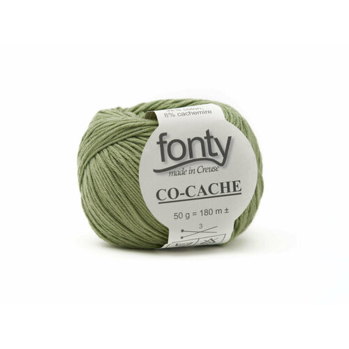 Пряжа Fonty CO-CACHE 50 г/180 м, цвет 12, 92% хлопок, 8% кашемир