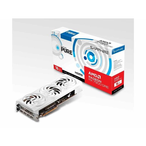 Видеокарта Sapphire RX7900GRE PURE GAMING OC 16GB GDDR6 256bit 2xDP 2xHDMI 3FAN видеокарта sapphire nitro radeon rx 580 4g 1411mhz pci e 3 0