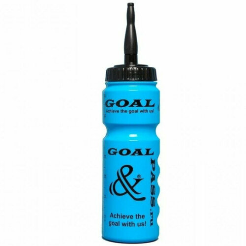 Бутылка для воды с трубочкой GOAL&PASS (750 мл, голубая)