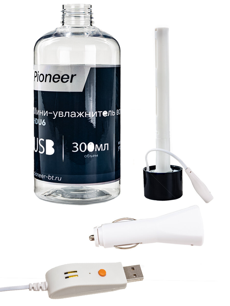 Настольный увлажнитель воздуха Pioneer HDU6 с USB адаптером, 300 мл, 2 Вт