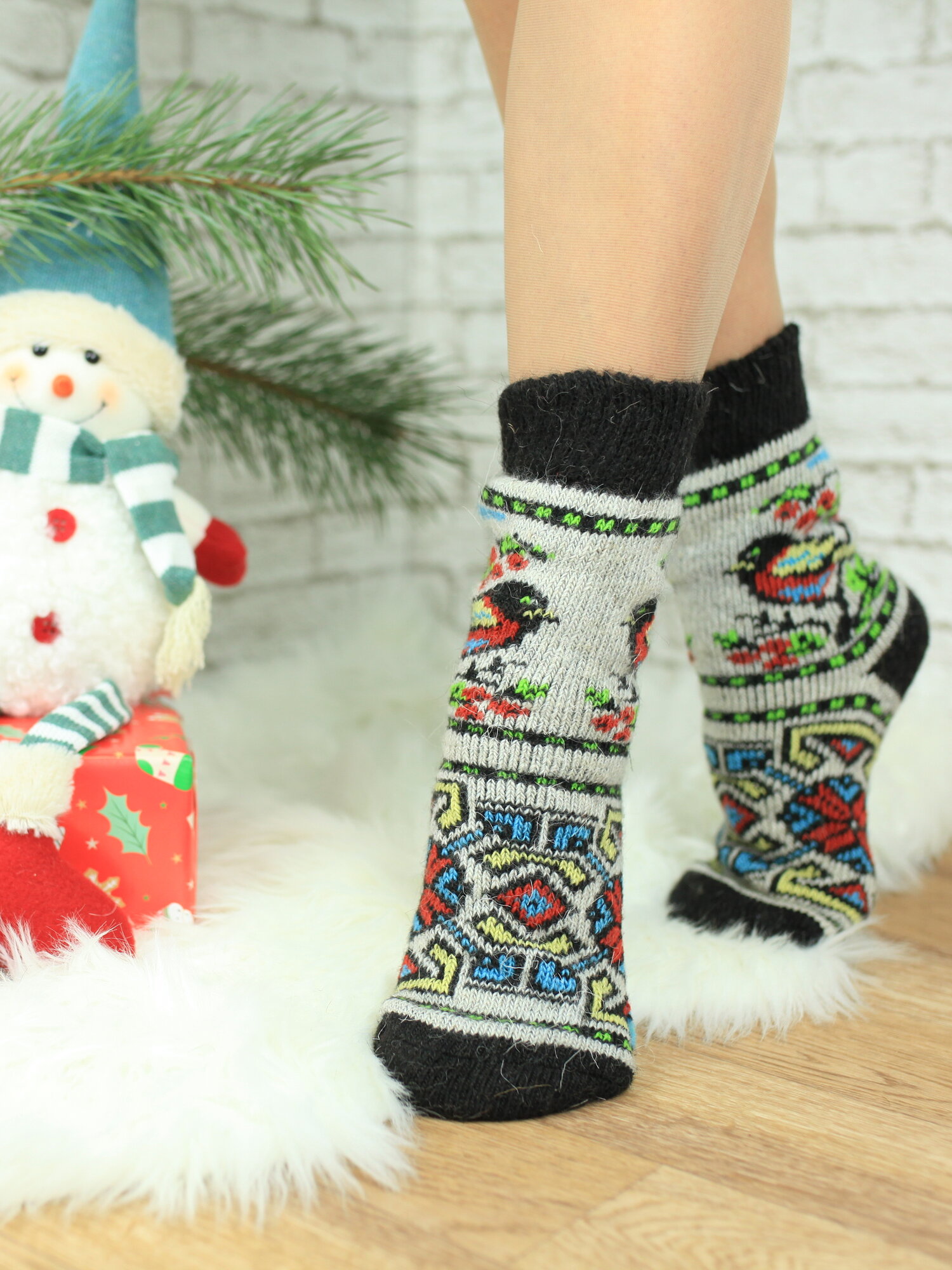 фото Женские шерстяные носки