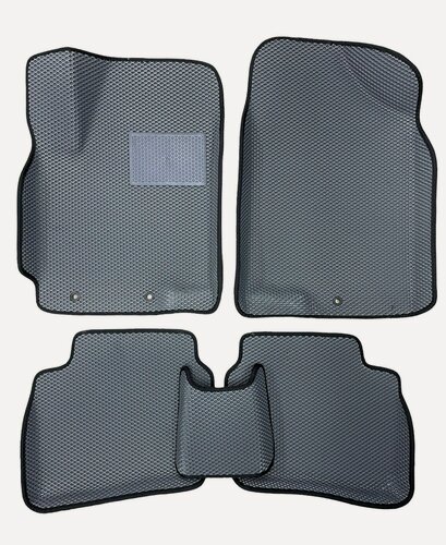 Изображение товара Коврики ЕВА EVA ЭВА с бортами 3д для Porsche Cayenne II 958 2010-2018 / Порш Каен / серый(ромб)-черный / резин подпятник