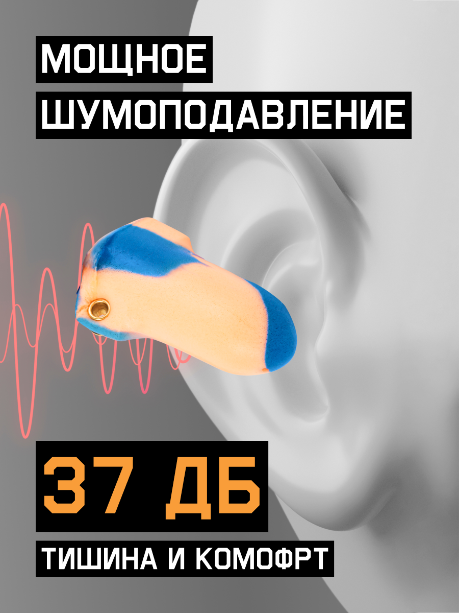 Изображение Противошумные беруши с металлодетектором Jeta Safety Silentium Max JEM51