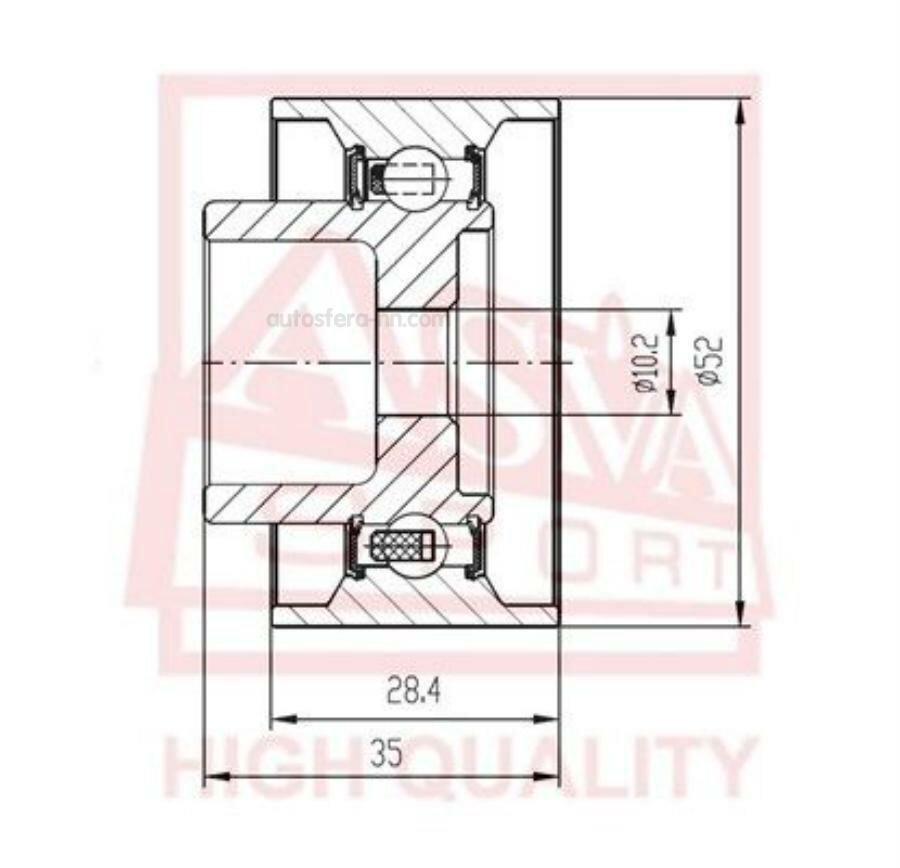 ASVA MZBP012 Ролик натяжной