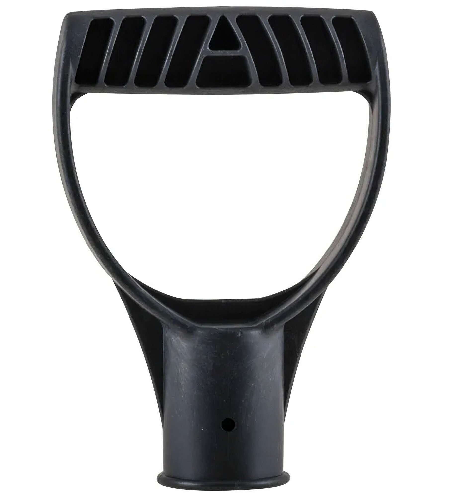 Удобная пластиковая ручка d 39 мм Y-образной формы для лопат всех видов. Эргономичная конструкция обеспечивает надежный хват помогает правильно распределить нагрузку на руки и спину.