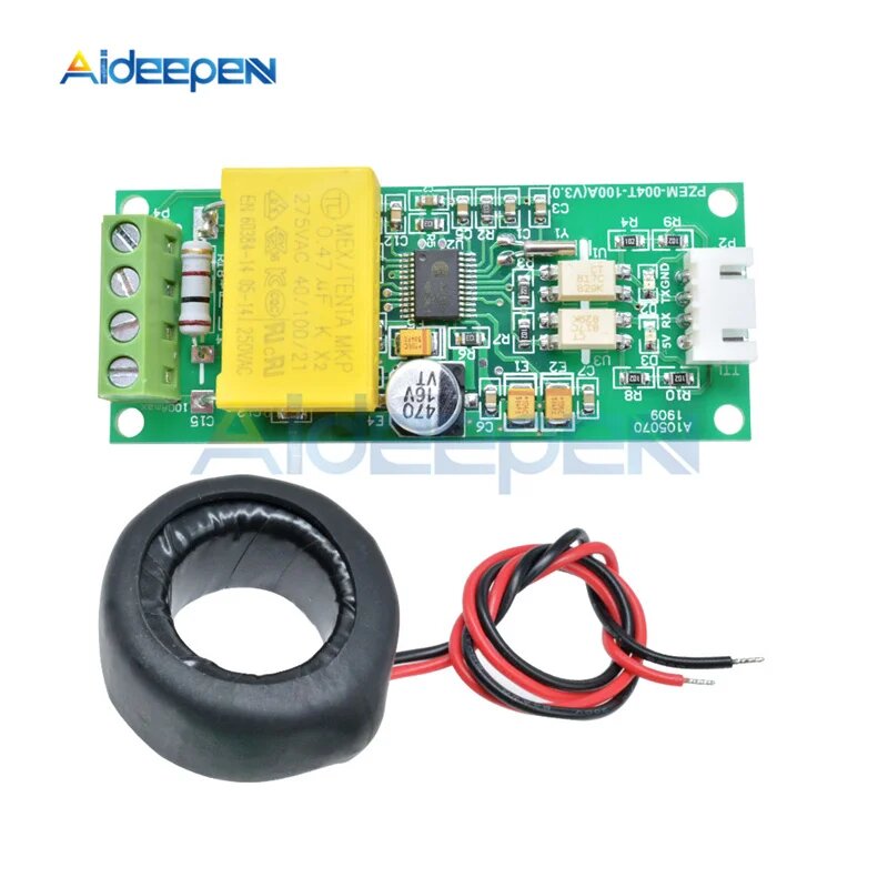 Aideepen PZEM-004T Модуль измерения мощности переменного тока для Arduino, Close close 100A
