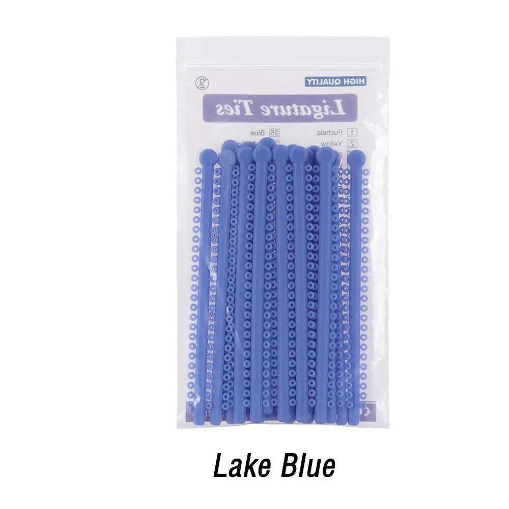 AZDENT Эластичные лигатурные стяжки для брекетов, Lake Blue Color