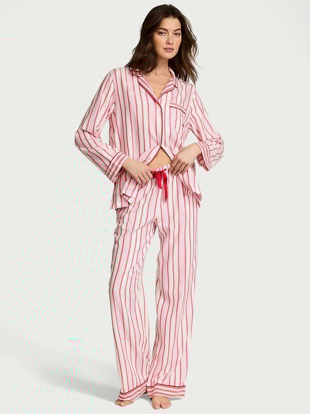 Пижама Victoria's Secret Flannel Long Pajama Set