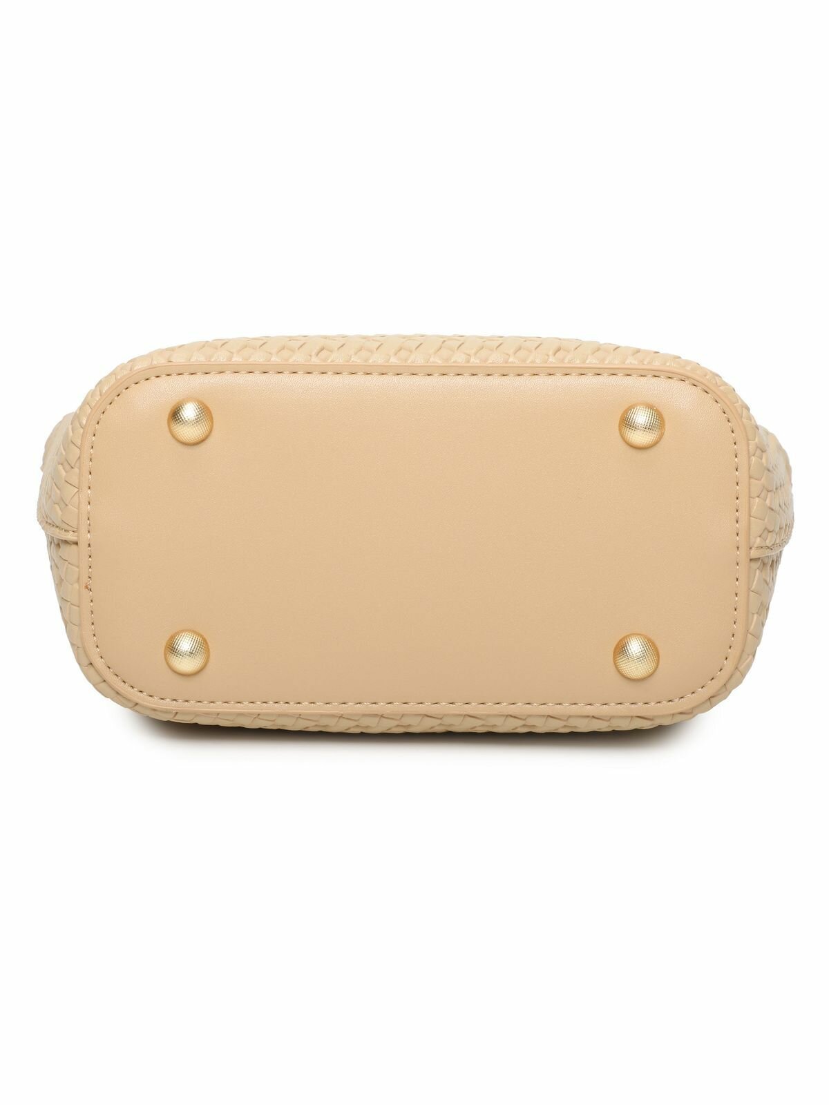 Сумка тоут kari, фактура плетеная, матовая, бежевый — фото 1