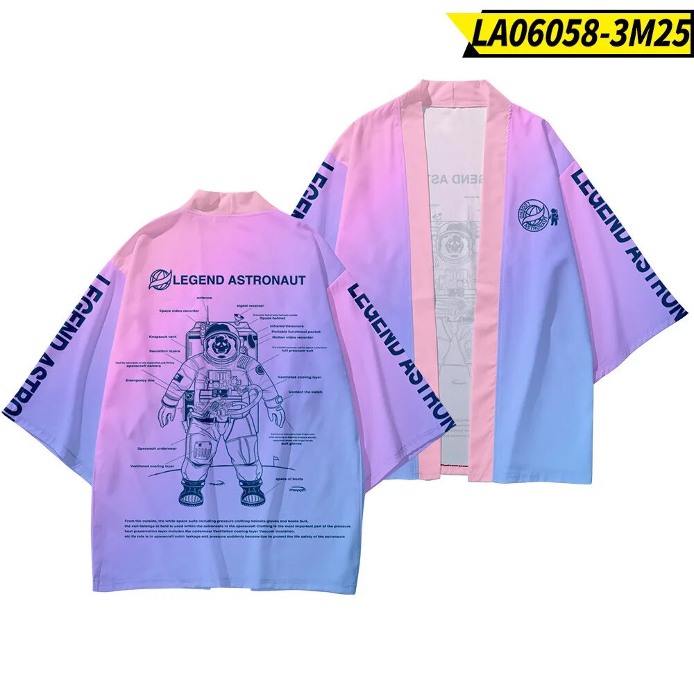 Bebovizi Хаори и брюки, фиолетовые, полиэстер, 5XL, 6XL, L, Розовый, Женский