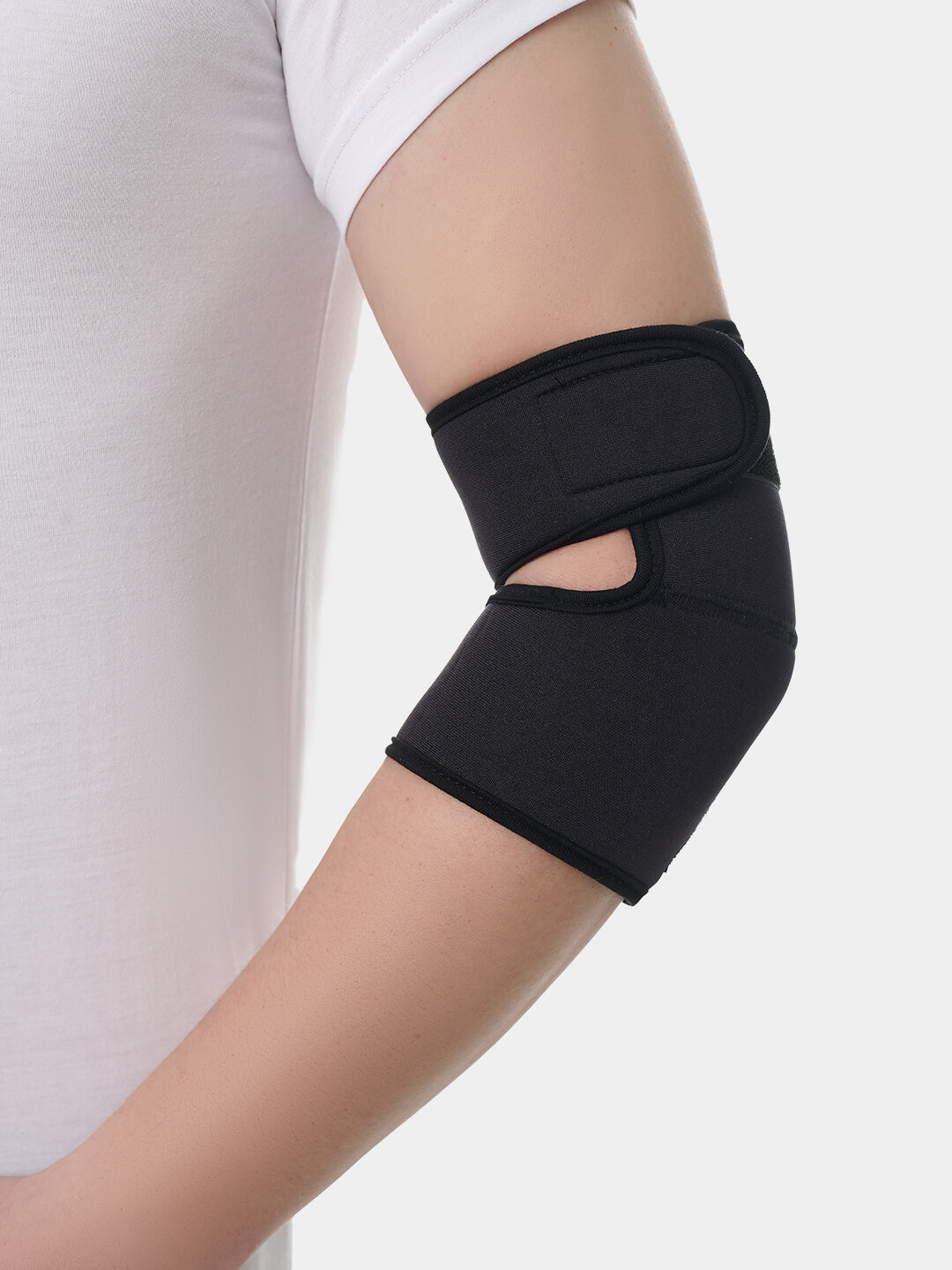 Бандаж Makon Mirzo для локтевого сустава, регулируемый, эластичный, чёрный