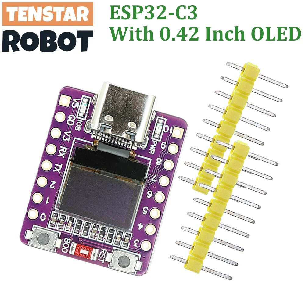 TENSTAR ROBOT плата разработки ESP32-C3 с OLED модулем