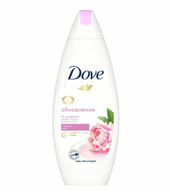 Крем-гель для душа Dove для женщин Крем Роза 250мл