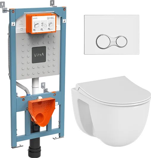 Комплект 4 в 1 VitrA S40 9860B003-7200 (инсталляция с унитазом комплект)
