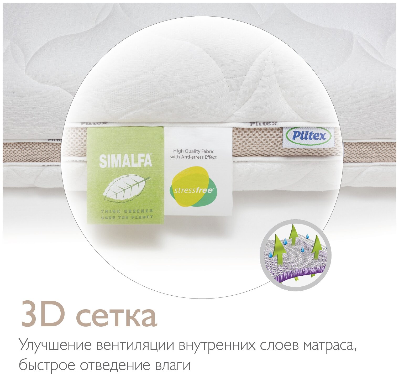 Матрас Plitex (Плитекс) Orto Sleep 160х80х15 см