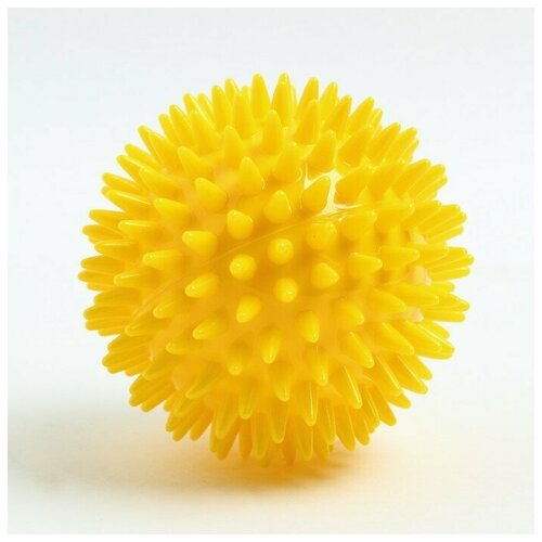 Мяч массажный d = 8 см, цвет желтый
