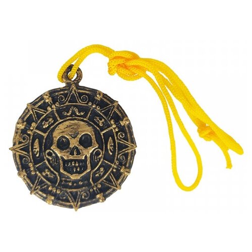 Пиратский медальон на шнурке Пираты карибского моря подвеска кулон, пластик 1 шт. подвеска пираты карибского моря бижутерный сплав