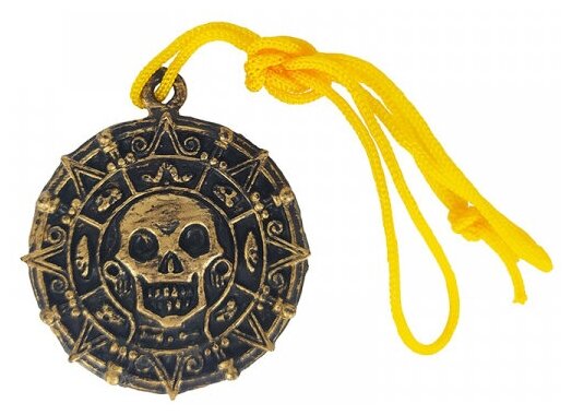 Пиратский медальон на шнурке "Пираты карибского моря" подвеска кулон, пластик 1 шт.