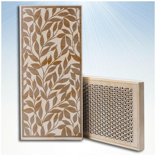 фото Доска садху / доска с гвоздями / доска для йоги / листья - 4 / шаг 10мм сила души и тела