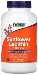 Капсулы NOW Sunflower Lecithin 1200 мг, 300 г, 1200 мг, 200 шт.