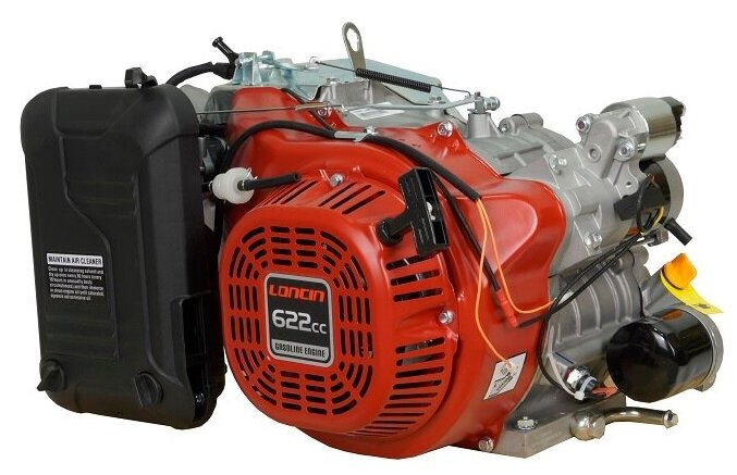 Двигатель бензиновый Loncin LC196FD (23л.с., 622куб. см, конусный вал, ручной и электрический старт, для генератора) - фотография № 8