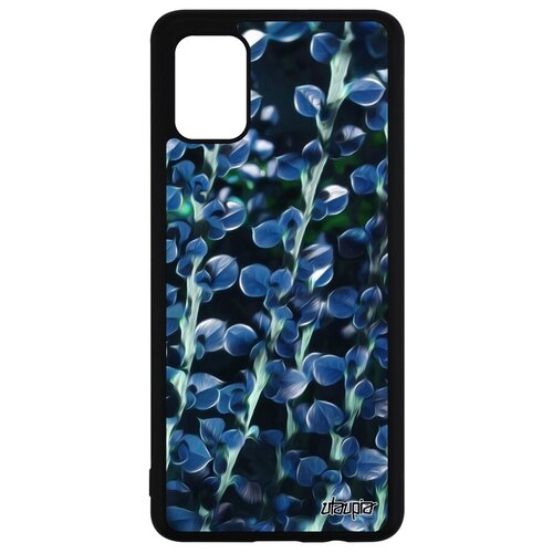 фото Противоударный чехол на // samsung galaxy a51 // "ветви" цветочный побег, utaupia, голубой