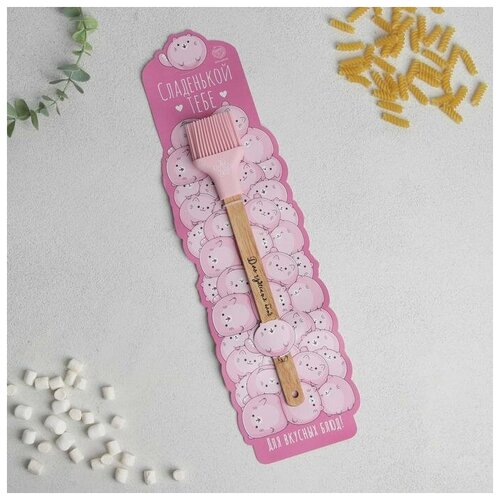 Силиконовая кисть «Котики», 12,4 х 43,3 см