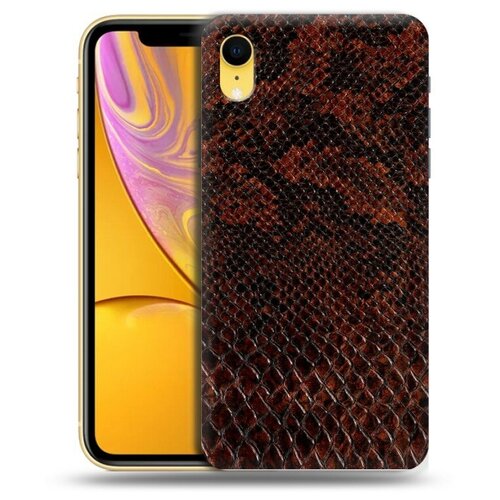 фото Дизайнерский пластиковый чехол для iphone xr кожа змей 100gadgets