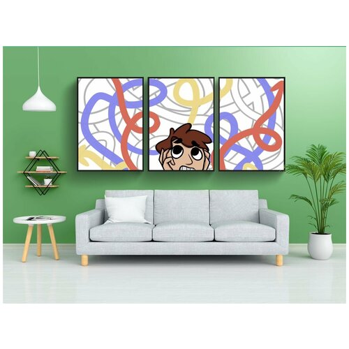 фото Набор модулных постеров для интерьера "неупорядоченный, хаос, вычислительного мышления" 60x90 см. в тубусе, без рамки lotsprints