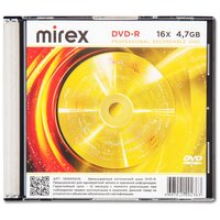 Диск Mirex DVD-R 4,7Gb 16x slim box