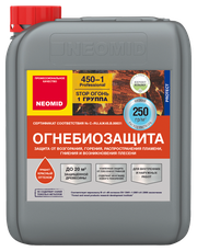 Neomid 450-1 (1 группа огнезащиты) Огнебиозащитный состав для внутренних и наружных работ (бесцветный, 5 л)