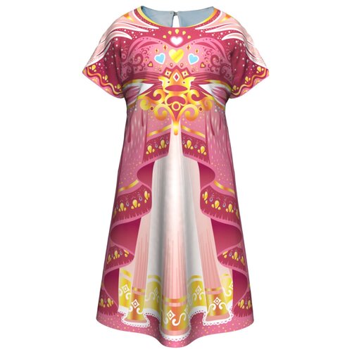 Розовое платье принцессы (14279) 140 см рождественская одежда для девочек платье до колена детская одежда для принцессы на день рождения детское платье для маленьких детей