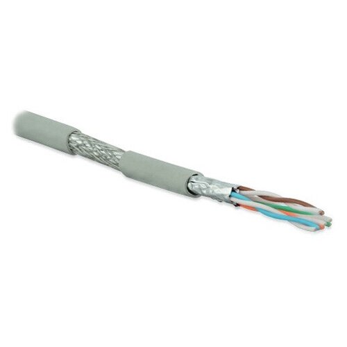 Кабель витая пара Cat.6A 4 пары с экраном Hyperline SFTP4-C6A-S23-IN-LSZH-GY (1м), 1 м