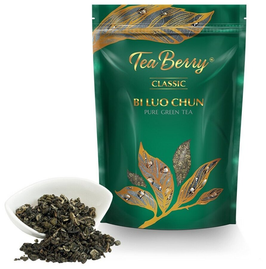 Чай зеленый листовой Теа Berry "Би Ло Чунь""БиЛоЧунь" 200 гр. (doypack) - фотография № 1