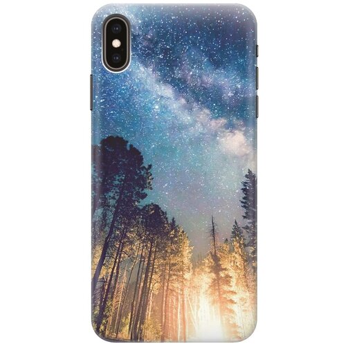 фото Gosso ультратонкий силиконовый чехол-накладка для apple iphone xs max с принтом "млечный путь"