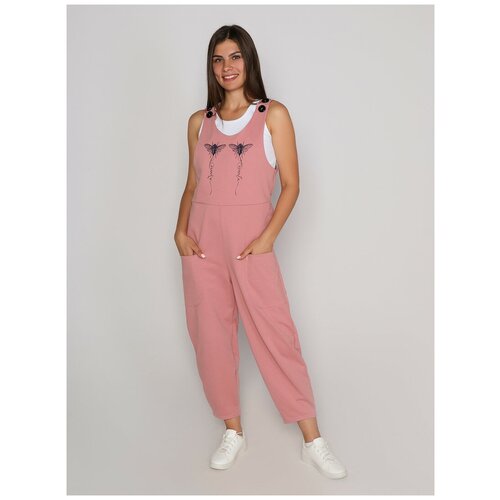 Комбинезон Style Margo, повседневный стиль, карманы, размер 44, розовый