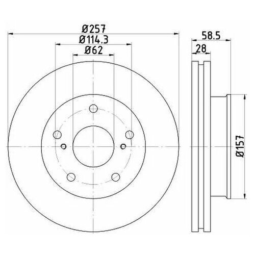 фото Тормозной диск nisshinbo nd1054 для toyota hilux vii, innova i