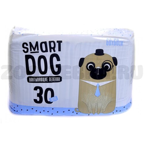 Smart Dog Впитывающие пеленки для собак 60*60, 30 шт, 0,3 кг
