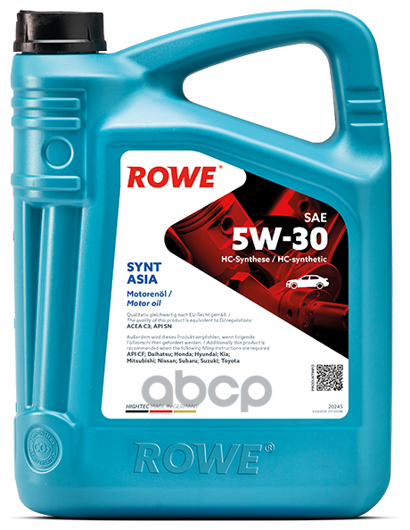 Масло Моторное 5w30 Rowe 4л Hightec Synt Asia C3/A3/B4 ROWE арт. 20245-0040-03