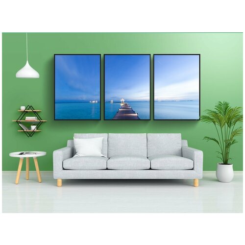 фото Набор модулных постеров для интерьера "море, мальдивы, представления" 60x90 см. в тубусе, без рамки lotsprints