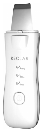 RECLAR Аппарат для ультразвуковой чистки лица Galvanic water peeler Silver