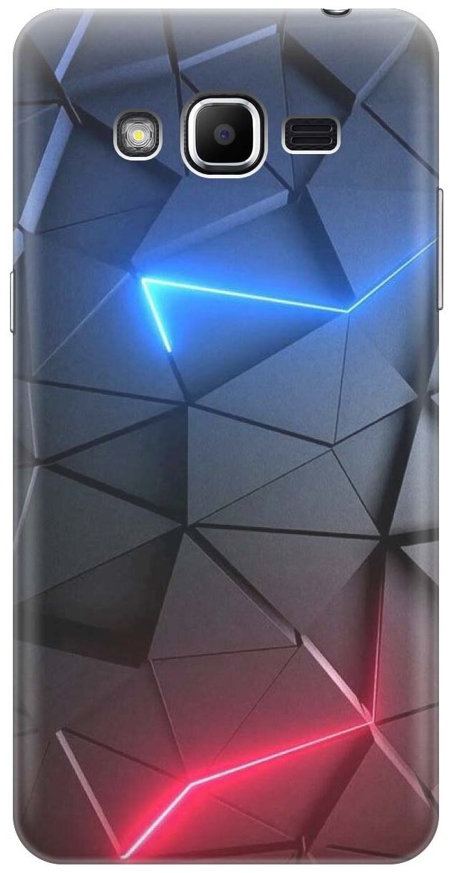 Силиконовый чехол на Samsung Galaxy J2 Prime, Самсунг Джей 2 Прайм с принтом "Графитовые грани"